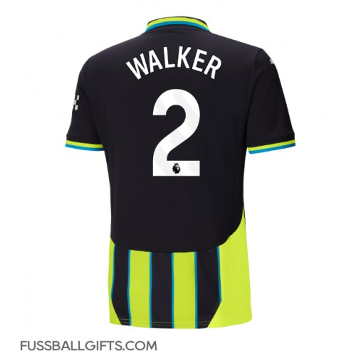 Manchester City Kyle Walker #2 Fußballbekleidung Auswärtstrikot 2024-25 Kurzarm